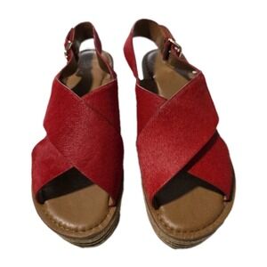 Franco Sarto Caroline Wedge Sandals Size 7.5 M /‎ 38 EU